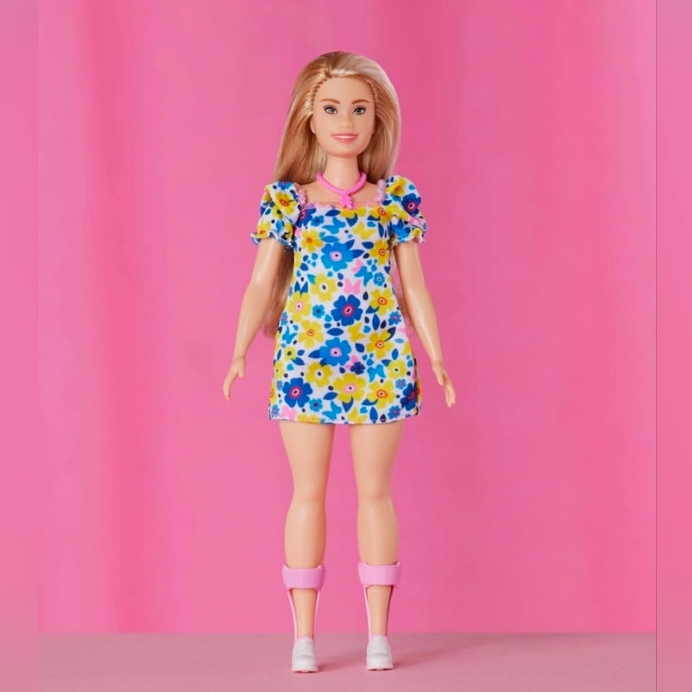 Barbie Fashionistas Doll #208 with Down Syndrome Wearing Floral Dress NIB